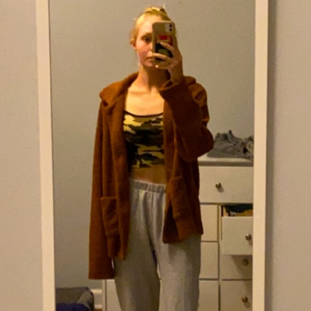 Fluffy oversized teddy bear style jacket, from Zaful, size XL
